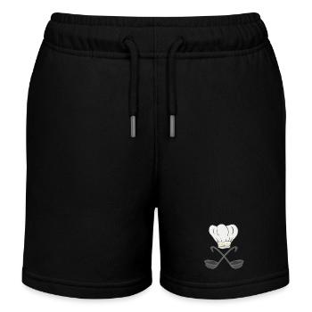 Toque de chef avec louches à soupe, cuisson - Short de jogging enfant bio Stanley/Stella - noir - Devant