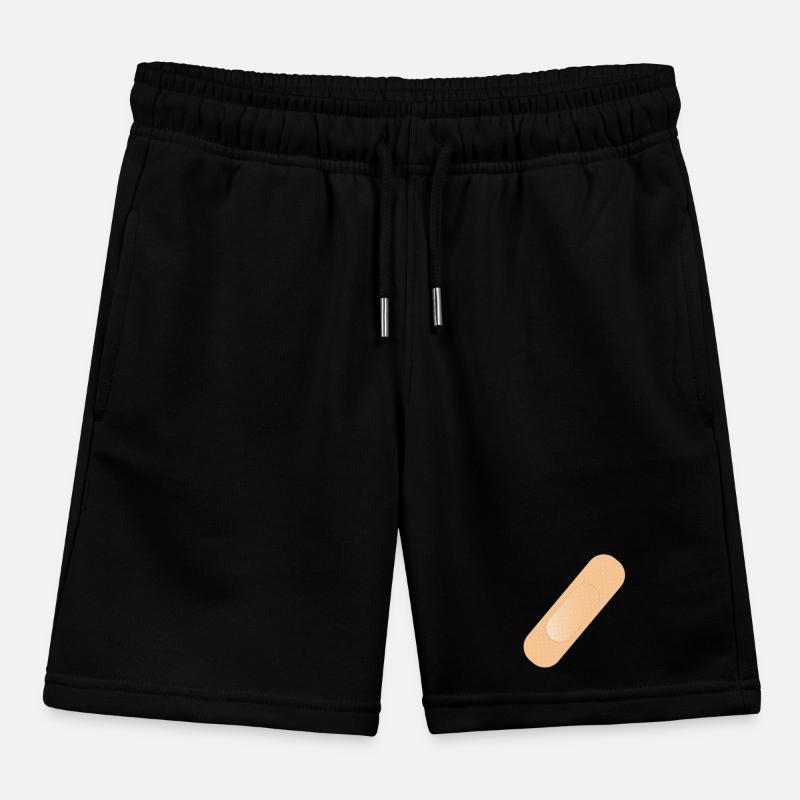 simple sticking plaster as a design element Kids Organic Sweat Shorts by Stanley/Stella