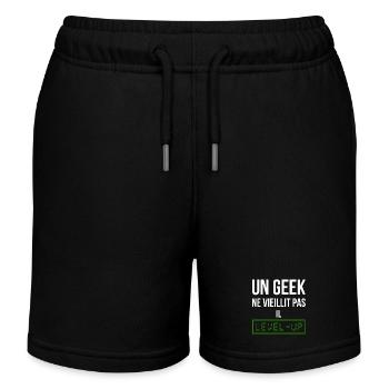 Geek Level (vert) - Short de jogging enfant bio Stanley/Stella - noir - Devant