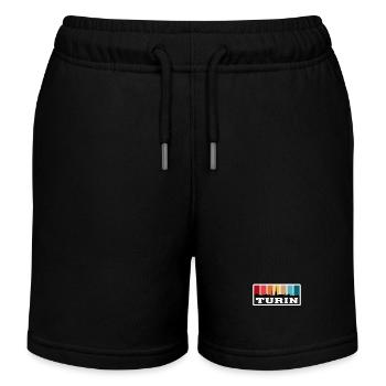Turin Italy Travel Souvenir Skyline Silhouette Ita - Kids Organic Sweat Shorts by Stanley/Stella - black - Front