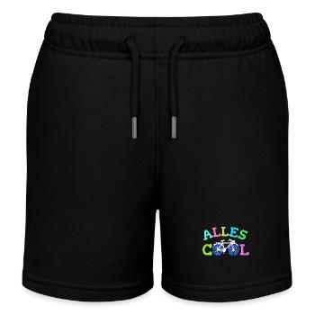 Fahrrad Biker Statement - Kinder Organic Joggingshorts Mini Bolter von Stanley/Stella - Schwarz - Vorne