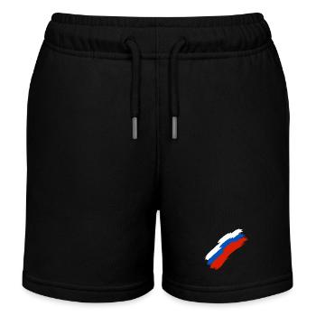 Russie drapeau couleurs - Short de jogging enfant bio Stanley/Stella - noir - Devant