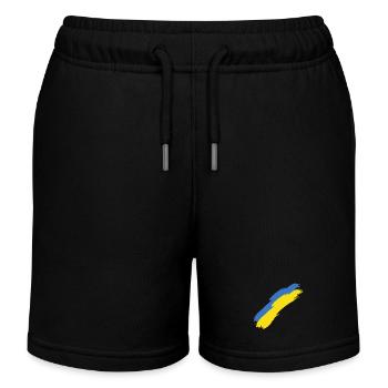Ukraine - Kinder Organic Joggingshorts Mini Bolter von Stanley/Stella - Schwarz - Vorne
