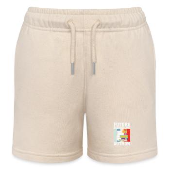 Future Best Selling Author Writer - Kids Organic Sweat Shorts by Stanley/Stella - soft Ecru - Front