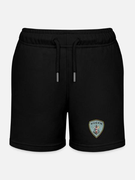 Rügen Wappen Leuchtturm Design - Kinder Organic Joggingshorts Mini Bolter von Stanley/Stella - Schwarz