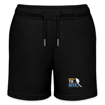 Scuba Diving Quote Scuba Diving Born To Dive - Kinder Organic Joggingshorts Mini Bolter von Stanley/Stella - Schwarz - Vorne