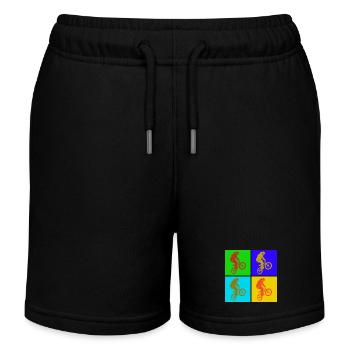 BMX Pop Art - Kids Organic Sweat Shorts by Stanley/Stella - black - Front