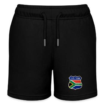 Cape Town South Africa Coat of Arms Flags Design - Kids Organic Sweat Shorts by Stanley/Stella - black - Front
