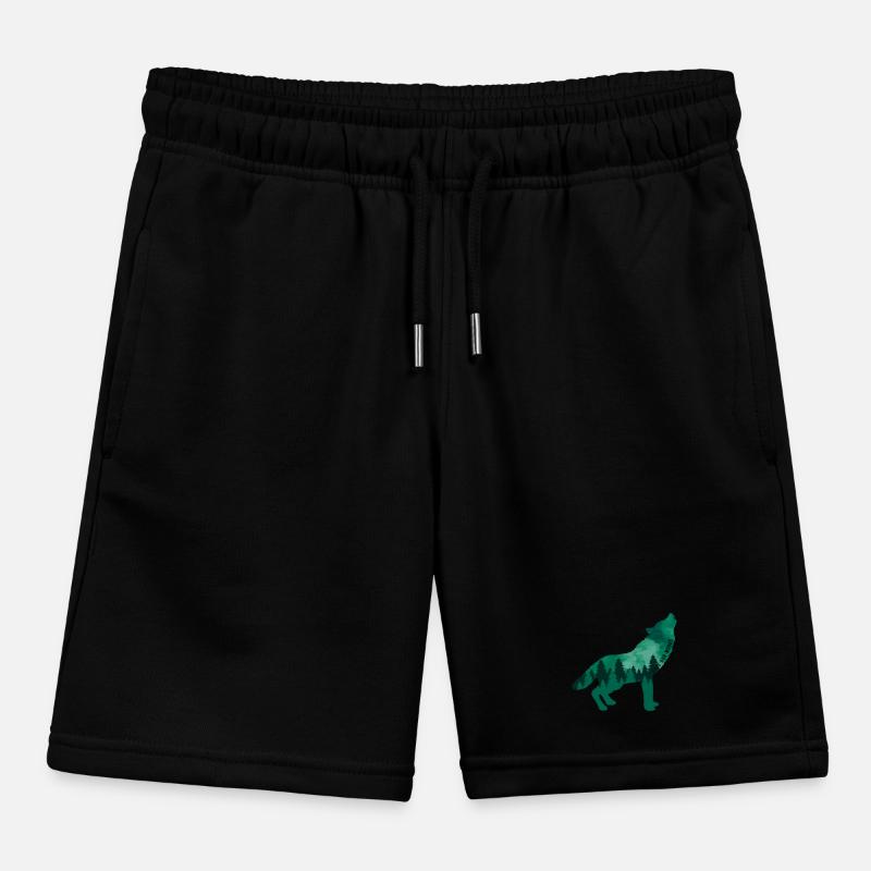 Climate Change Environmental Protection Wolf Kids Organic Sweat Shorts by Stanley/Stella