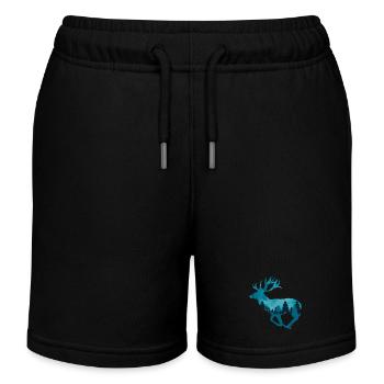 Changement climatique Protection de l’environnement Hirsch Durable - Short de jogging enfant bio Stanley/Stella - noir - Devant