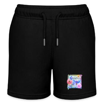 Spring flowers | hello spring - Kids Organic Sweat Shorts by Stanley/Stella - black - Front