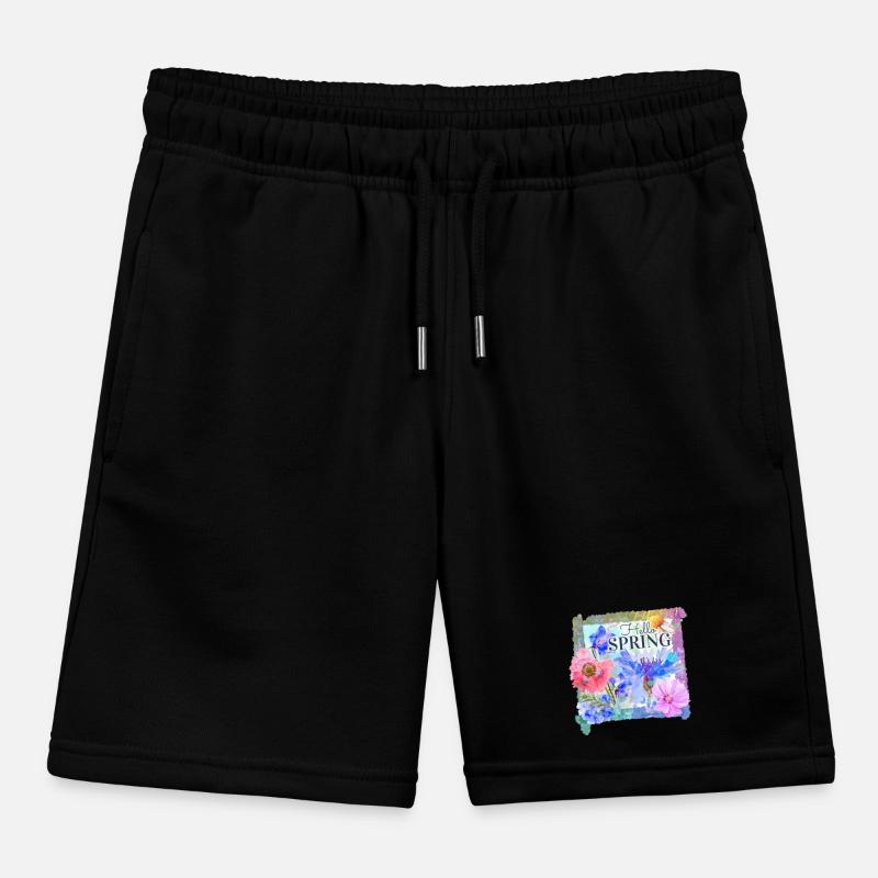 Spring flowers | hello spring Kids Organic Sweat Shorts by Stanley/Stella