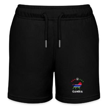 Design drapeau lion Gambie - Short de jogging enfant bio Stanley/Stella - noir - Devant
