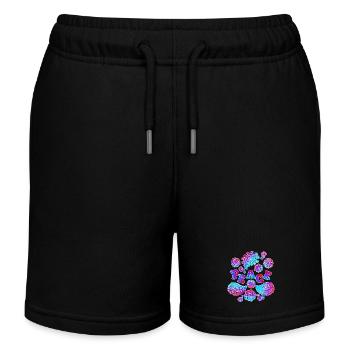 Peace Slogan Peace Movement Peace Love - Kids Organic Sweat Shorts by Stanley/Stella - black - Front