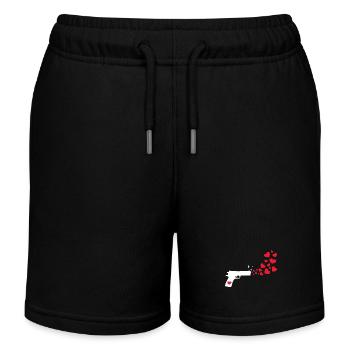 Monde Paix Cœur Paix Amour Humanité - Short de jogging enfant bio Stanley/Stella - noir - Devant