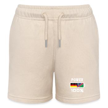 Germany and Namibia Power 100% - Kids Organic Sweat Shorts by Stanley/Stella - soft Ecru - Front