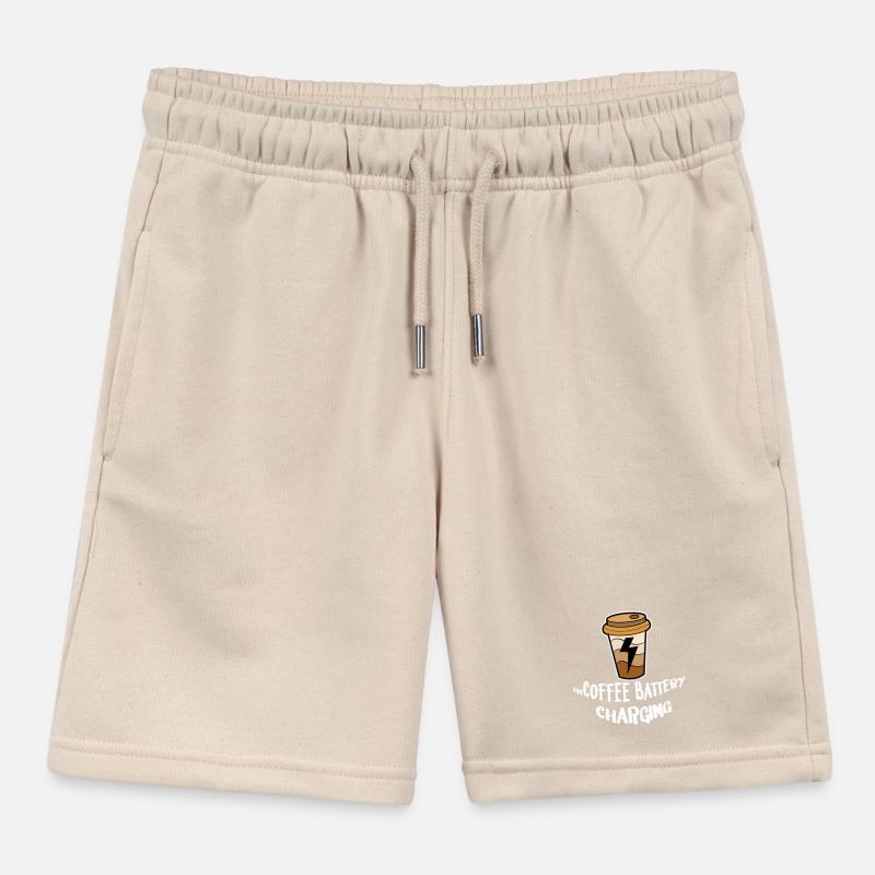 Coffee Drinking Statement Coffee Lovers Breakfast Kids Organic Sweat Shorts by Stanley/Stella