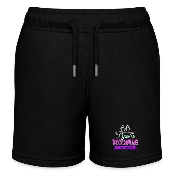 Congratulations Grandmother Grandma Statement Glasses - Kids Organic Sweat Shorts by Stanley/Stella - black - Front