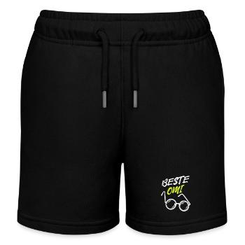 Beste Omi Oma Seniorin Brille Großmutter Statement - Kinder Organic Joggingshorts Mini Bolter von Stanley/Stella - Schwarz - Vorne