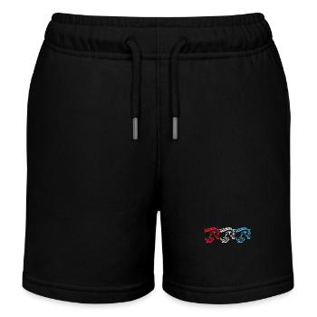 Icelandic Horses Stallion Gallop Icelandic Horses - Kids Organic Sweat Shorts by Stanley/Stella - black - Front