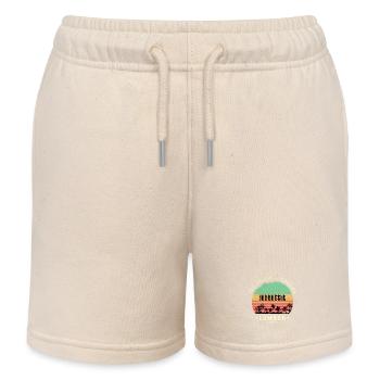 Lombok Indonesien Strand Design - Kinder Organic Joggingshorts Mini Bolter von Stanley/Stella - Natur - Vorne