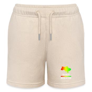 Kharkiv Ukraine rainbow design - Kids Organic Sweat Shorts by Stanley/Stella - soft Ecru - Front