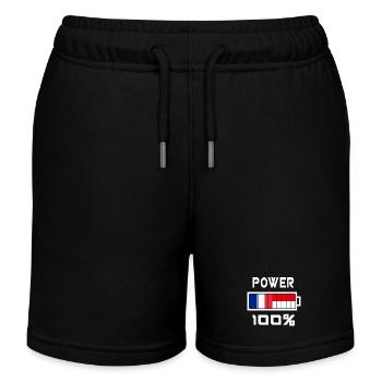 Indonesien und Frankreich machen 100% aus - Kinder Organic Joggingshorts Mini Bolter von Stanley/Stella - Schwarz - Vorne