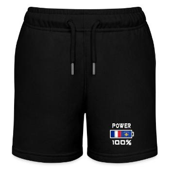 Frankreich und Kosovo sind an der Macht - Kinder Organic Joggingshorts Mini Bolter von Stanley/Stella - Schwarz - Vorne