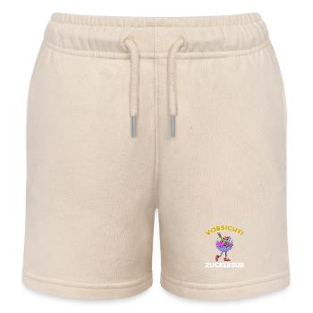 Süßigkeiten Schokolade Nachspeise Statement Lecker - Kinder Organic Joggingshorts Mini Bolter von Stanley/Stella - Natur - Vorne