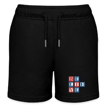 Glauben 2 - Kinder Organic Joggingshorts Mini Bolter von Stanley/Stella - Schwarz - Vorne