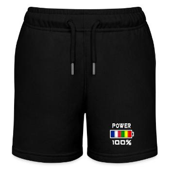 Le Mali et la France sont au pouvoir - Short de jogging enfant bio Stanley/Stella - noir - Devant