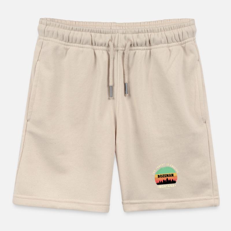 Conception de la forêt de Bozeman Montana Short de jogging enfant bio Stanley/Stella