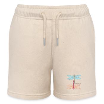 Libellules et transformation par CD - Short de jogging enfant bio Stanley/Stella - écru doux - Devant