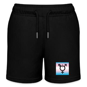 drapeau transgenre LBGTQ queer symbole tolérance CSD - Short de jogging enfant bio Stanley/Stella - noir - Devant