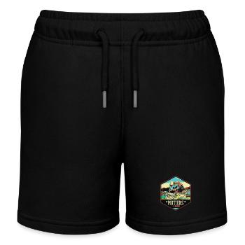 Poitiers France Futuroscope theme park - Kids Organic Sweat Shorts by Stanley/Stella - black - Front