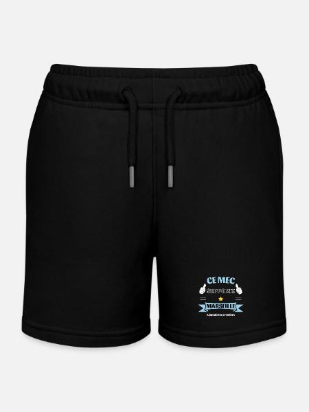 Ce mec supporte Marseille - Short de jogging enfant bio Stanley/Stella - noir