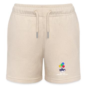 Penguin Bird Statement Humorous Animal Balloon - Kids Organic Sweat Shorts by Stanley/Stella - soft Ecru - Front