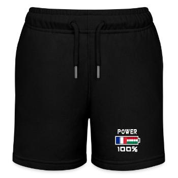 Ungarn und Frankreich Power 100% - Kinder Organic Joggingshorts Mini Bolter von Stanley/Stella - Schwarz - Vorne