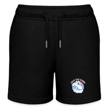 Sauver Les Rhinos | Rhinocéros - Short de jogging enfant bio Stanley/Stella - noir - Devant