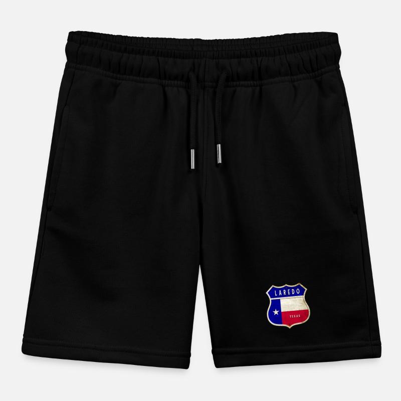 Laredo Texas Wappen Flaggen Design Kinder Organic Joggingshorts Mini Bolter von Stanley/Stella