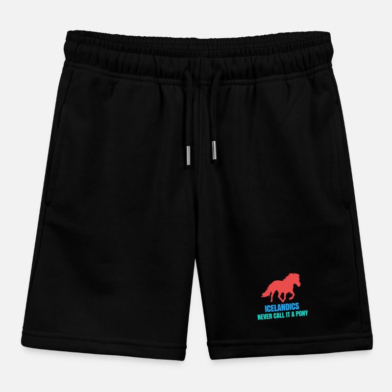 Islandpferde Pony Statement Isländer Pferdenarr Kinder Organic Joggingshorts Mini Bolter von Stanley/Stella