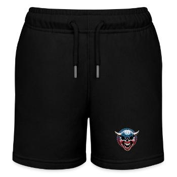 Evil clown skull with demonic laughter - Kids Organic Sweat Shorts by Stanley/Stella - black - Front