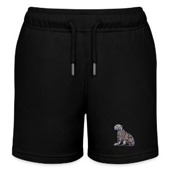 Clouded leopard - Kids Organic Sweat Shorts by Stanley/Stella - black - Front