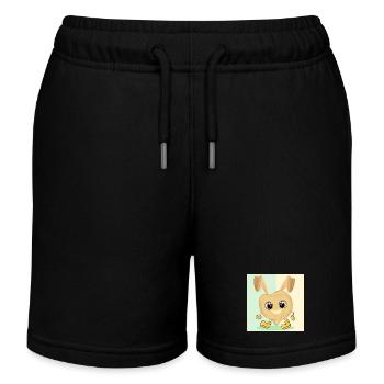 Lapin de Pâques aux pois chiches - Short de jogging enfant bio Stanley/Stella - noir - Devant