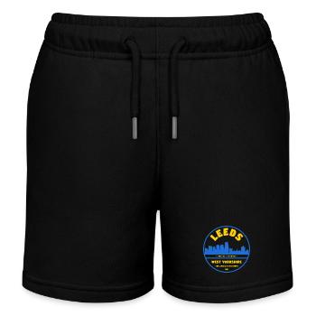 Leeds Skyline Stadtlogo West Yorkshire - Kinder Organic Joggingshorts Mini Bolter von Stanley/Stella - Schwarz - Vorne