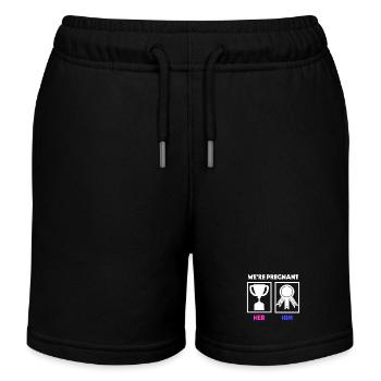Parent Pregnancy Statement Pregnant - Kids Organic Sweat Shorts by Stanley/Stella - black - Front