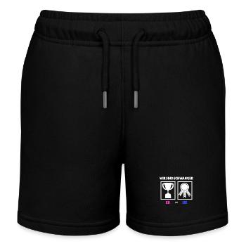 Schwangerschaft Schwanger Familie Eltern Statement - Kinder Organic Joggingshorts Mini Bolter von Stanley/Stella - Schwarz - Vorne