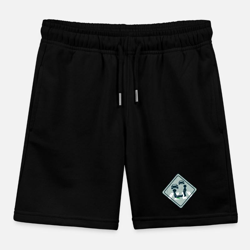 Climate activist road gluing Kids Organic Sweat Shorts by Stanley/Stella
