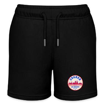 Logo du rond de Zagreb Skyline Rétro - Short de jogging enfant bio Stanley/Stella - noir - Devant