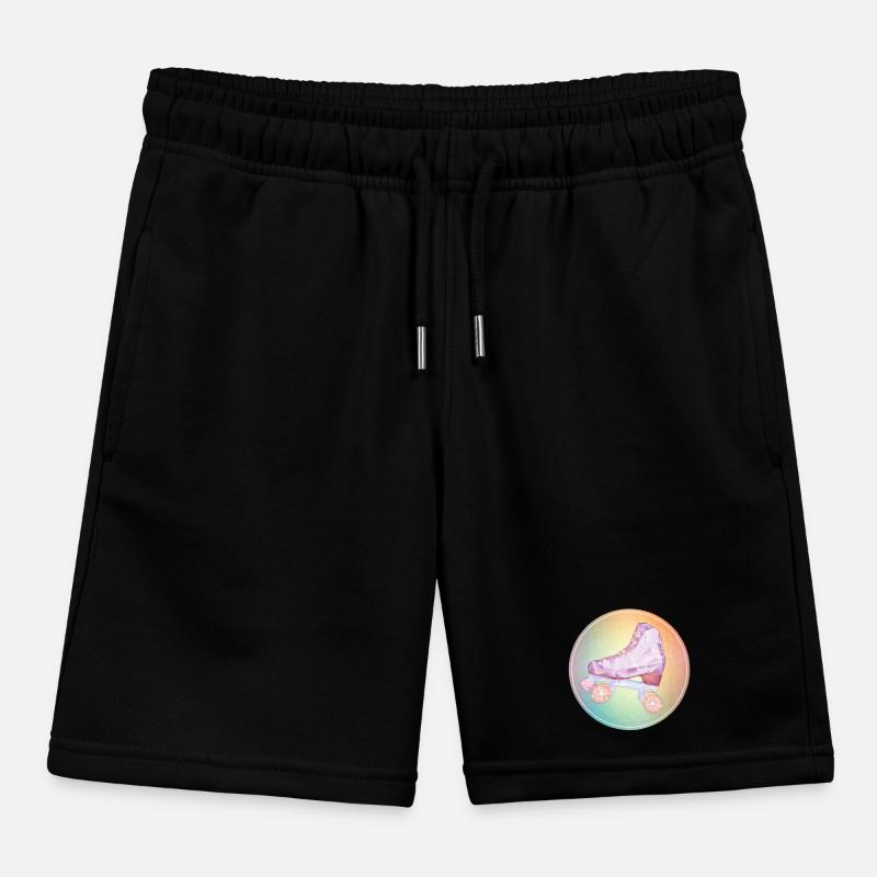 Disco roller skating Kids Organic Sweat Shorts by Stanley/Stella